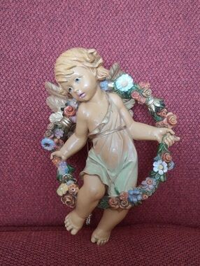 Absolutely Stunning Large Fontanini Simonetti Italy Angel for Hanging Vintage